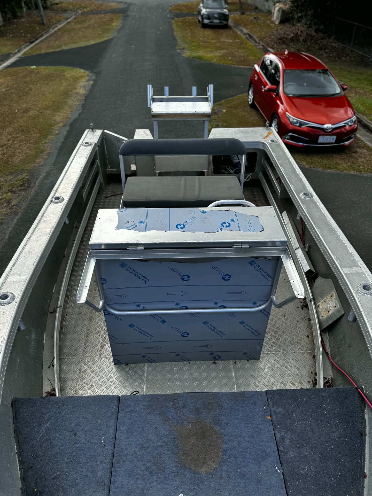 Boat deck and storage fit-out